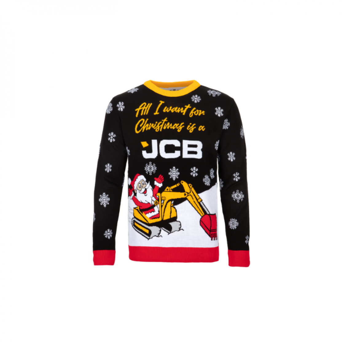 Božični pulover JCB- črn